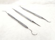 3pc Stainless Steel Double Ended Hook & Pick Sets Asst