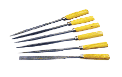 6 PIECE 7'' WOOD HANDLE FILE SET