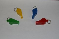 24PC ASSORTED WHISTLES