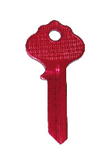 10PC ALUMINUM RED KEY BLANK