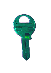 10PC ALUMINUM GREEN KEY BLANK