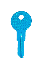 10PC ALUMINUM BLUE KEY BLANK