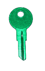 10PC ALUMINUM GREEN KEY BLANK