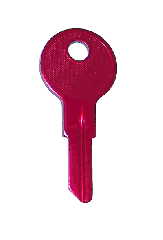 10PC ALUMINUM RED KEY BLANK