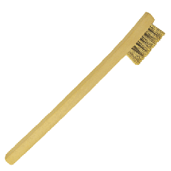 8" MINI BRASS BRUSH W/WOODEN HANDLE