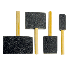 4 PIECE 6 1/2" FOAM BRUSH SET