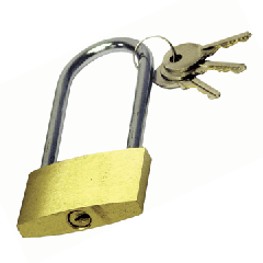 1" DEEP SHANK BRASS PADLOCK