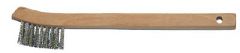 STAINLESS STEEL BRUSH with 8-1/2" WOOD HANDLE